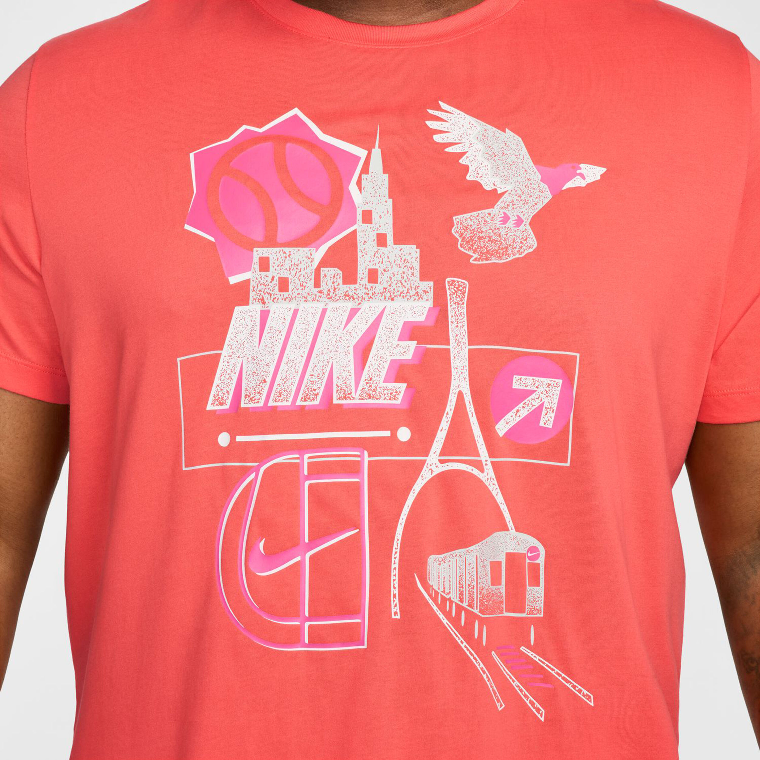 Pink and orange nike shirt on sale