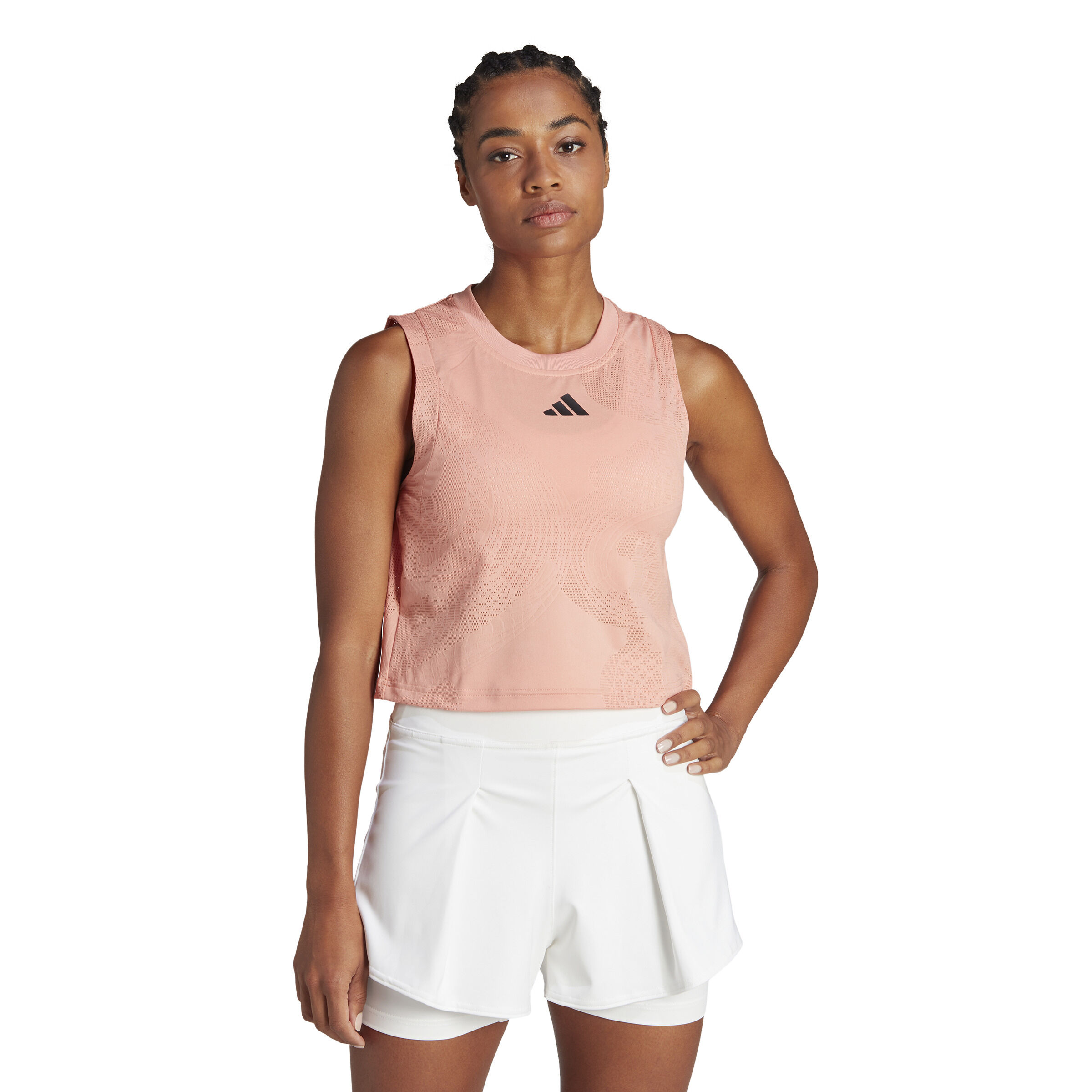 Pink adidas tank hot sale