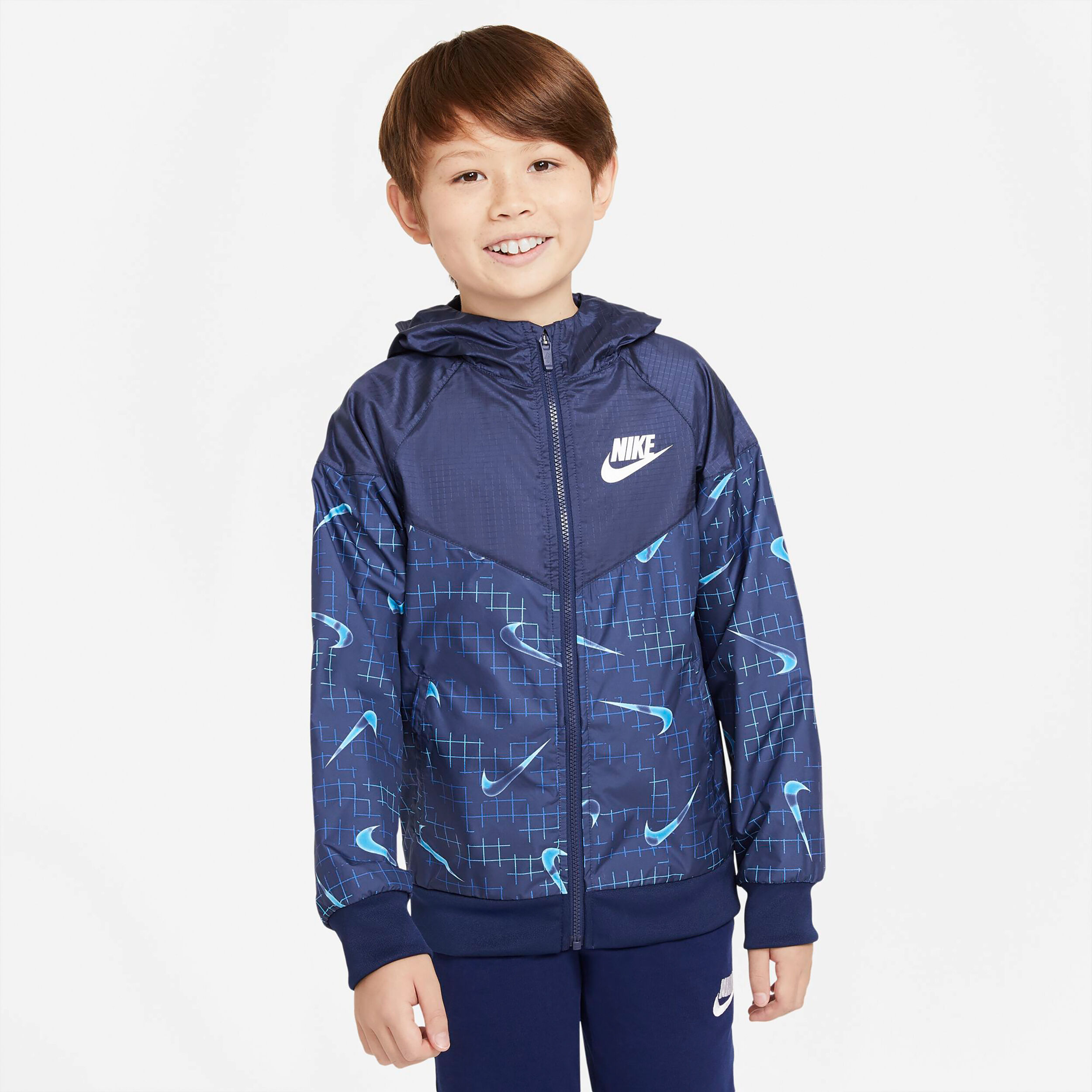Sportswear RTLP Windrunner Training Jacket Boys Dark Blue Light Blue