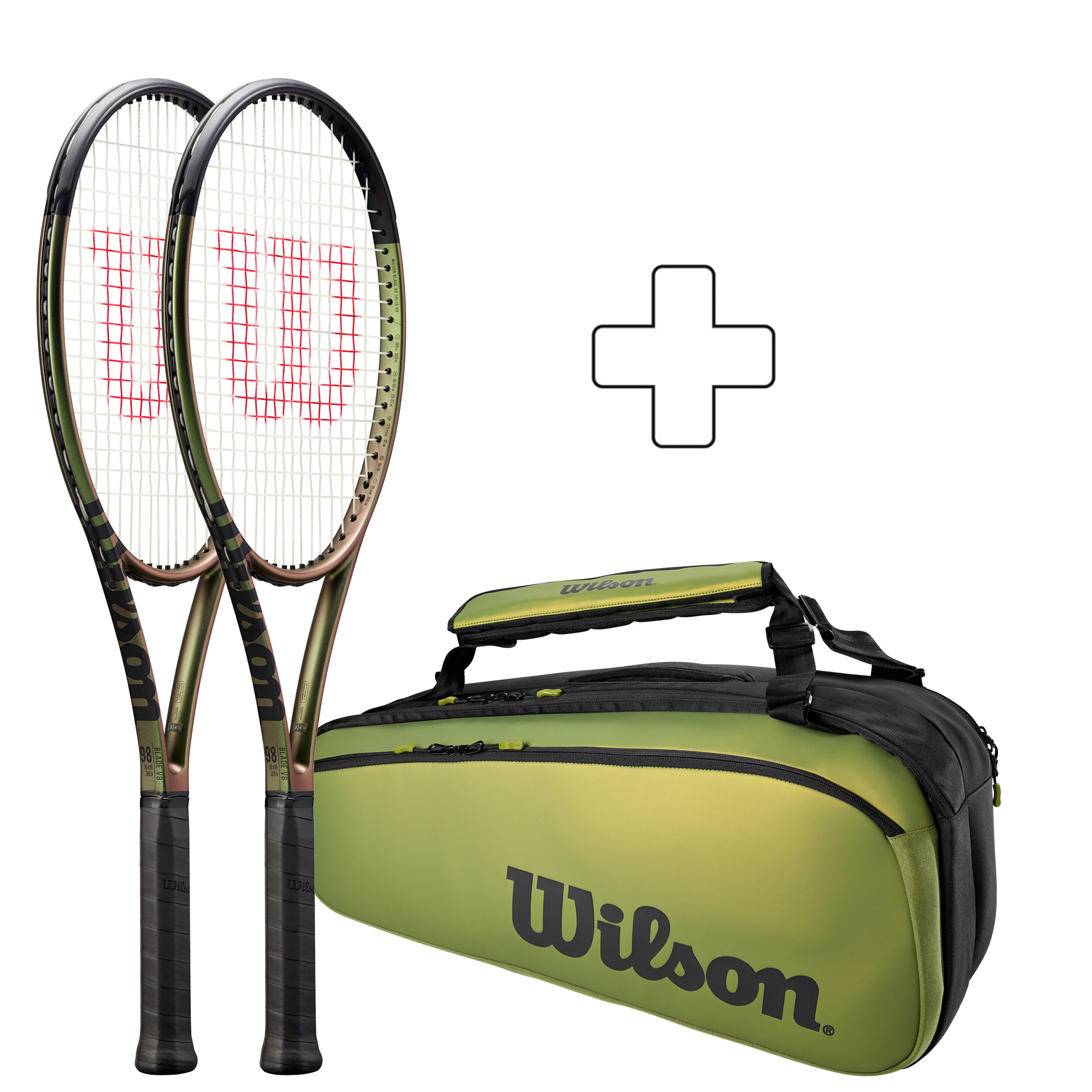 Buy Wilson 2 X Blade 98 16X19 V8 Plus Tennis Bag online Tennis Point UK