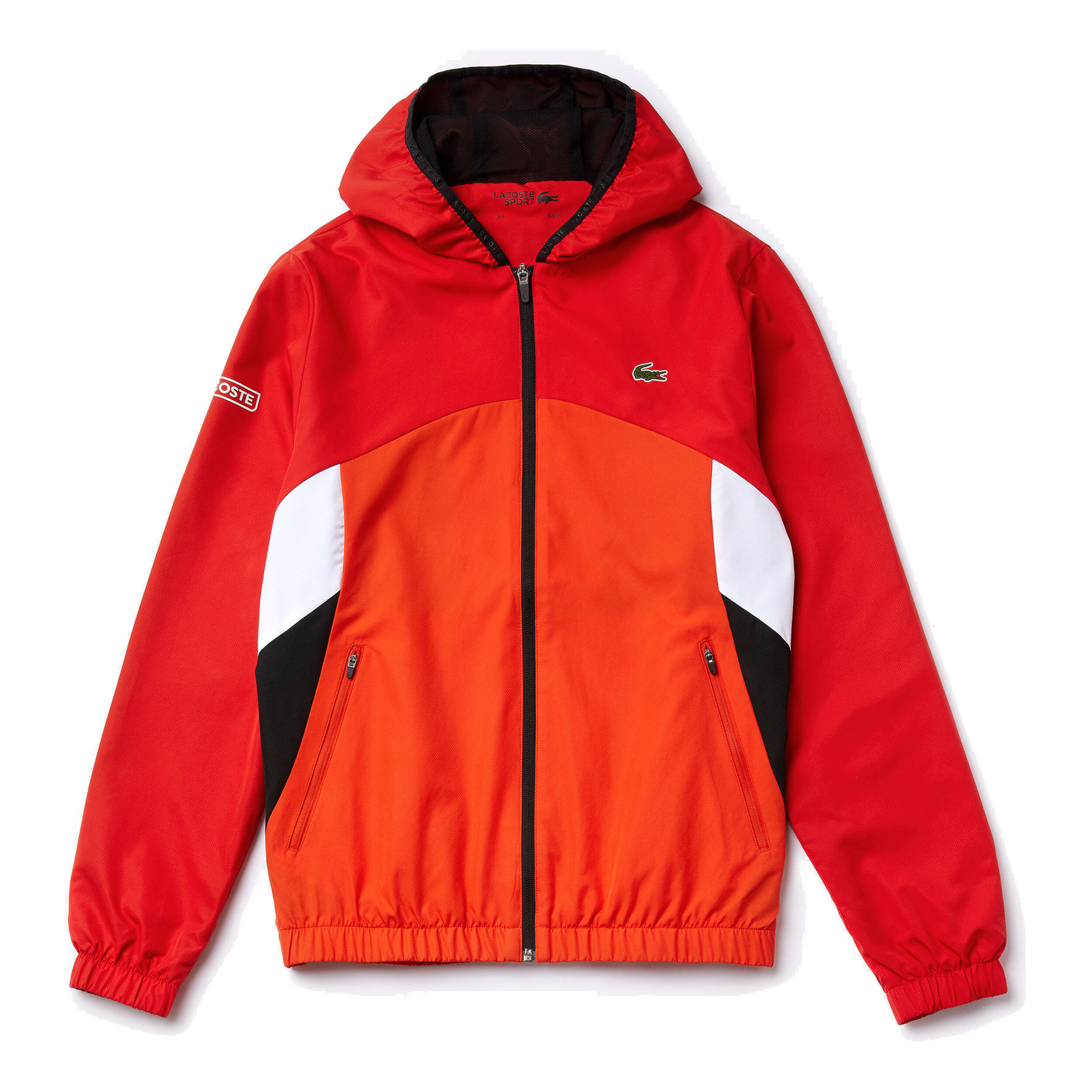 Red lacoste hotsell jogging suit