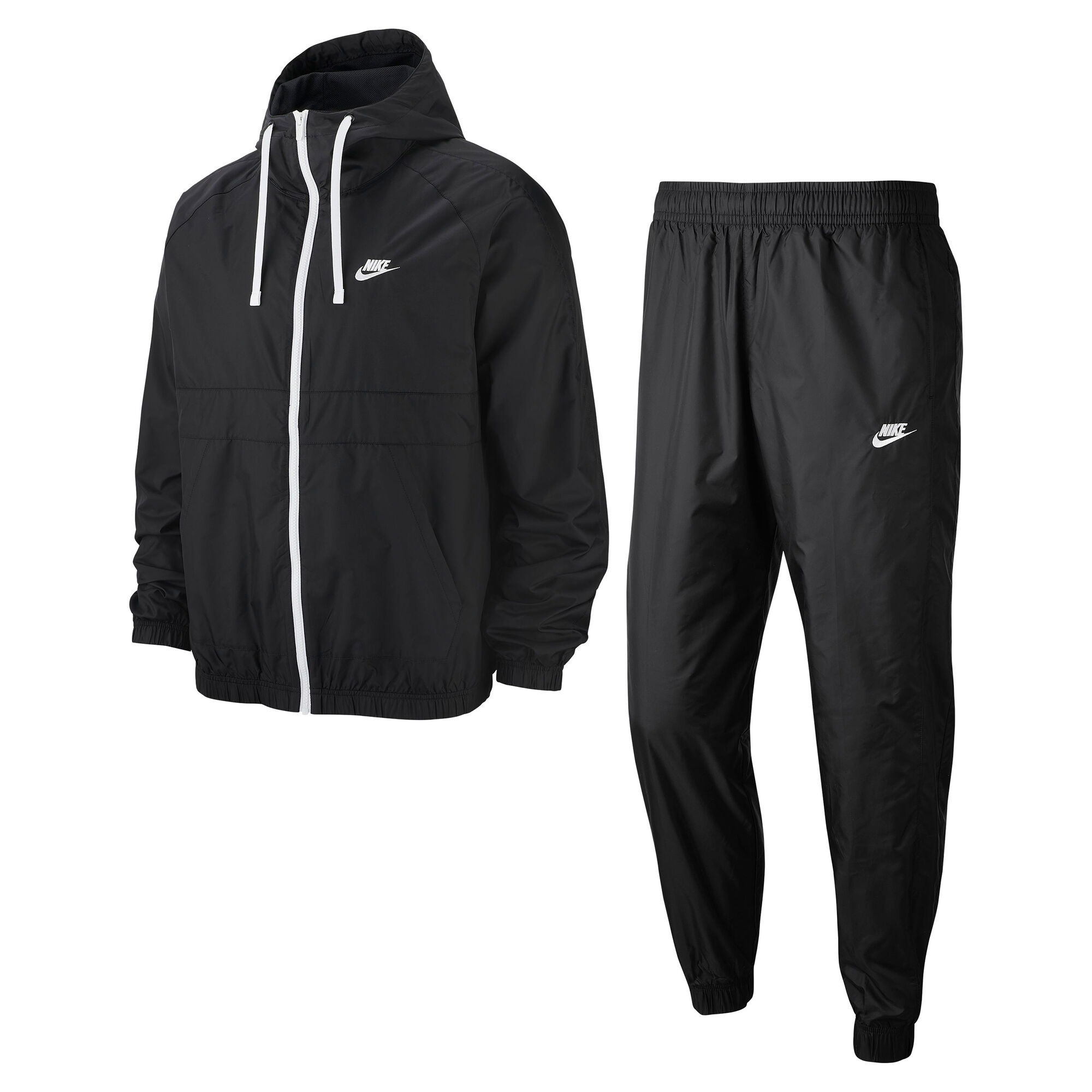 Buy Nike Sportswear Woven Hooded Tracksuit Men Black, White online ...