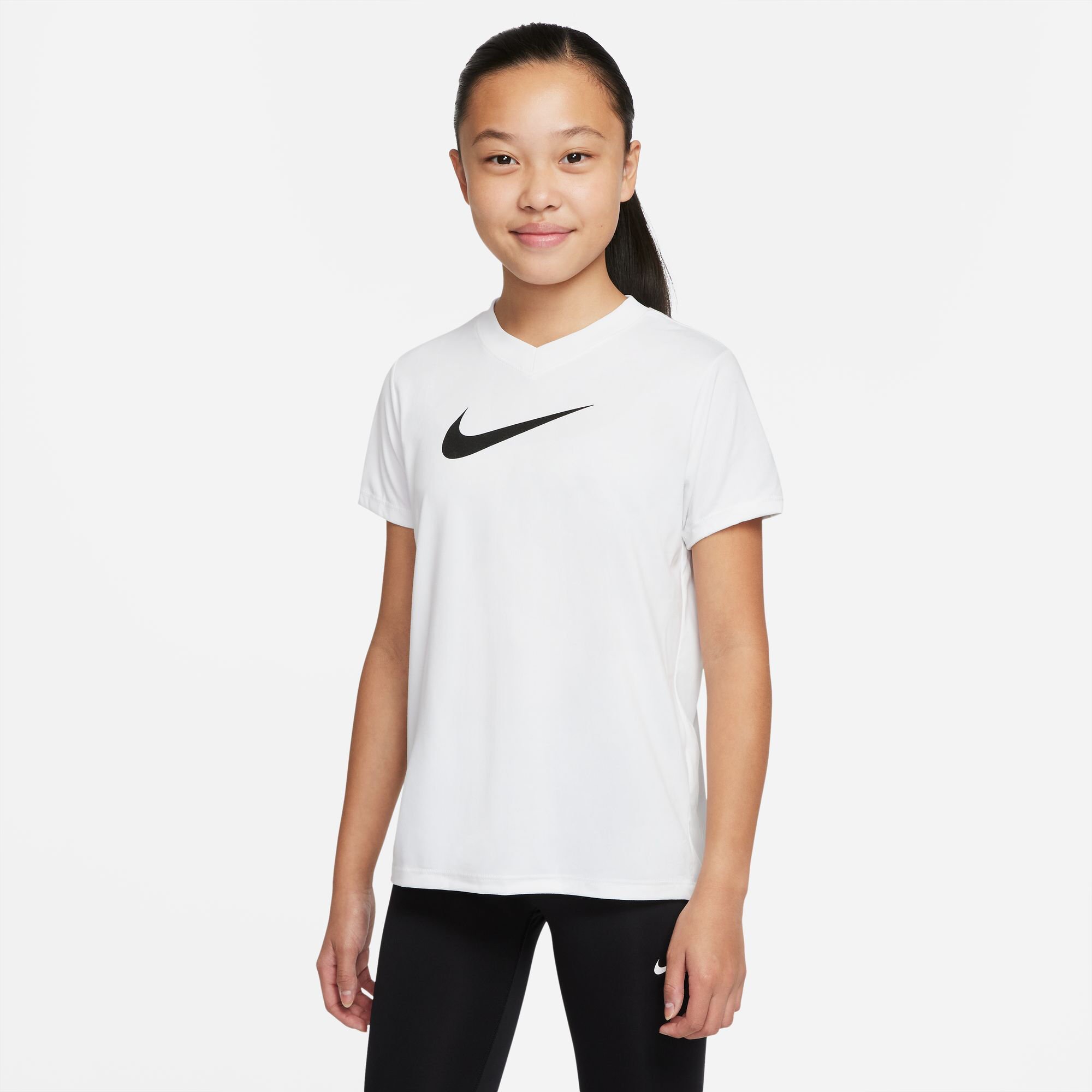 White nike dri sales fit shirt