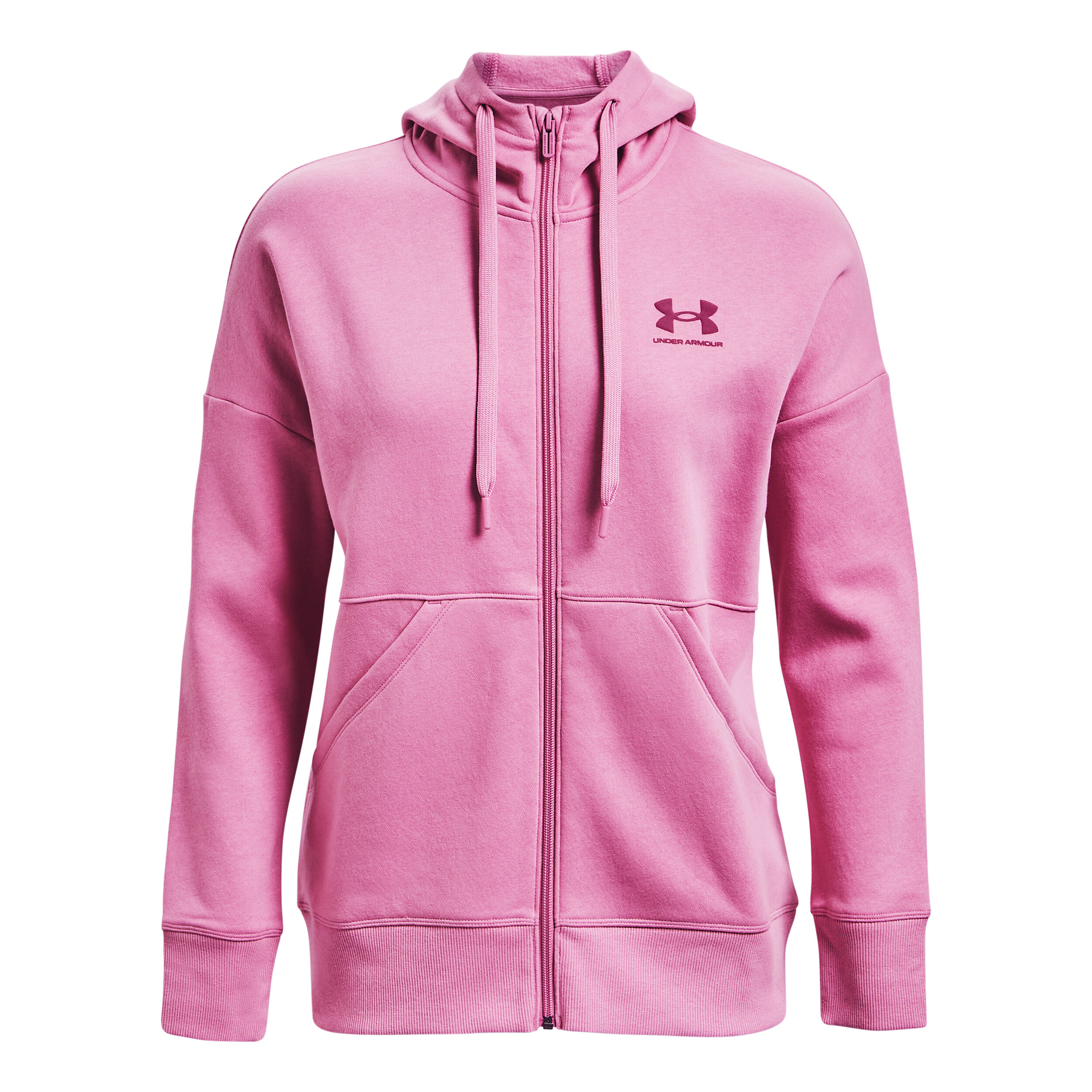 Under armour pink zip up hoodie 2025