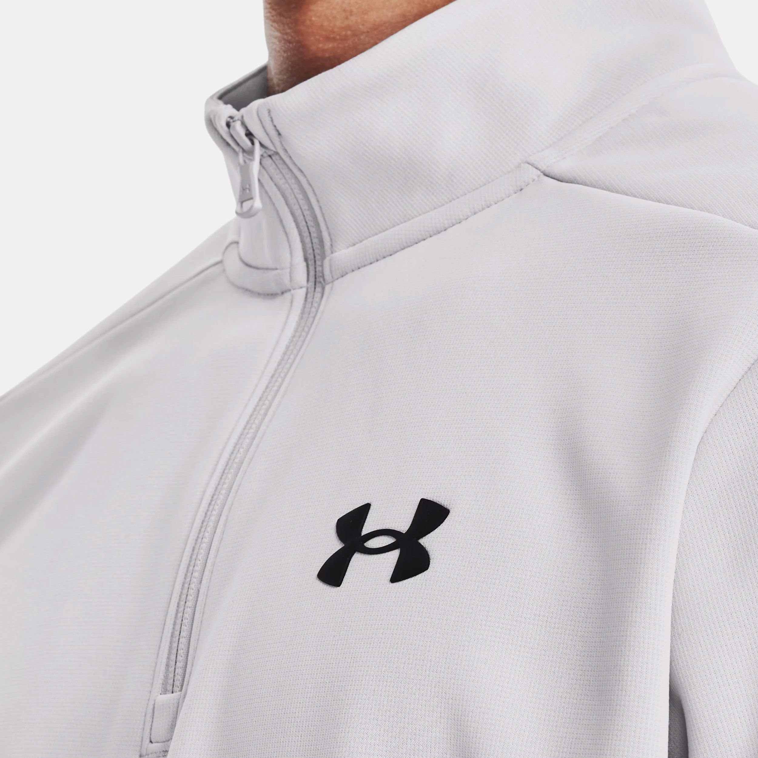 Under armour half zip white sales