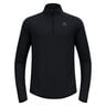 Zeroweight Warm Mid Layer 1/2 Zip Running Shirt Men-Black