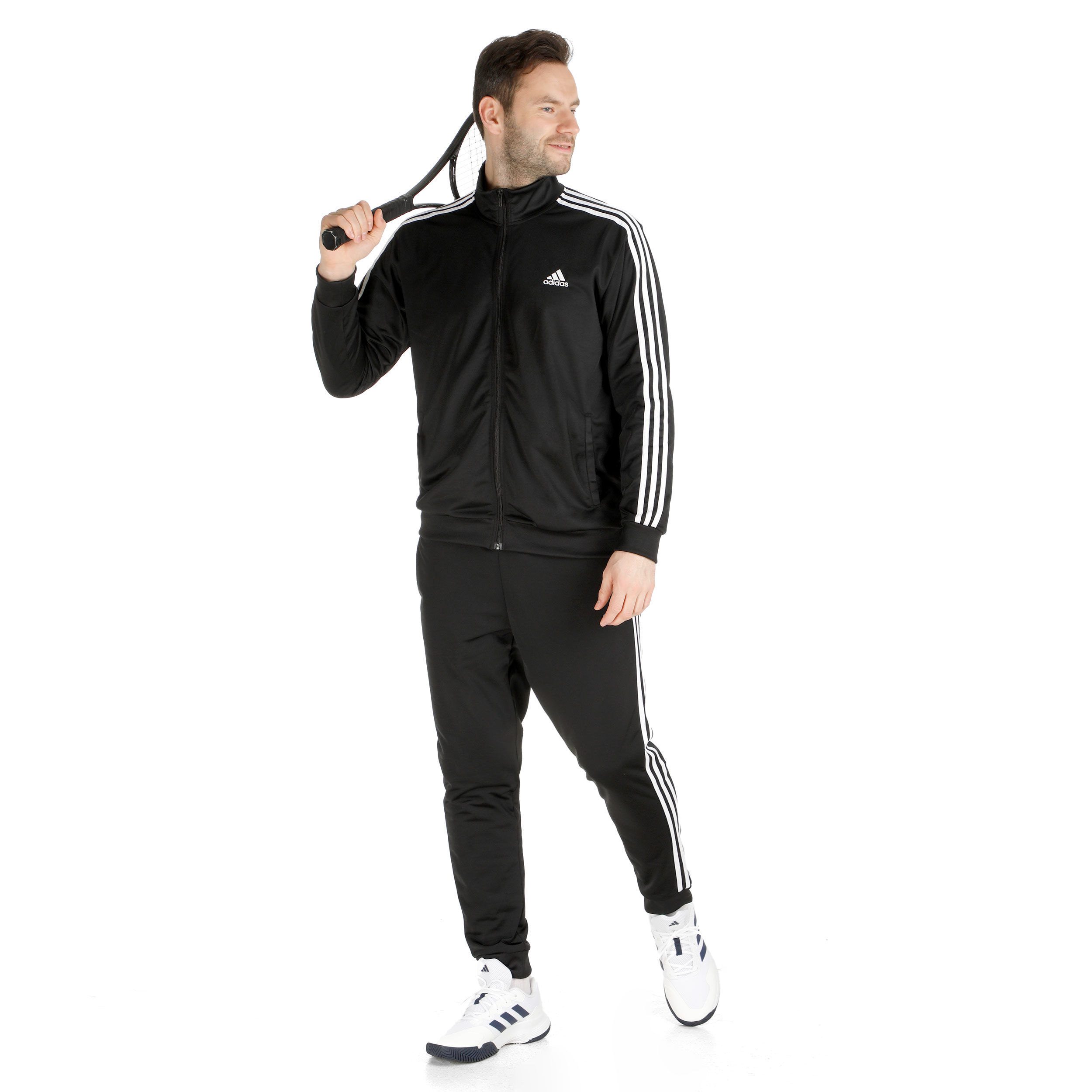 Adidas basic poly tracksuit mens deals
