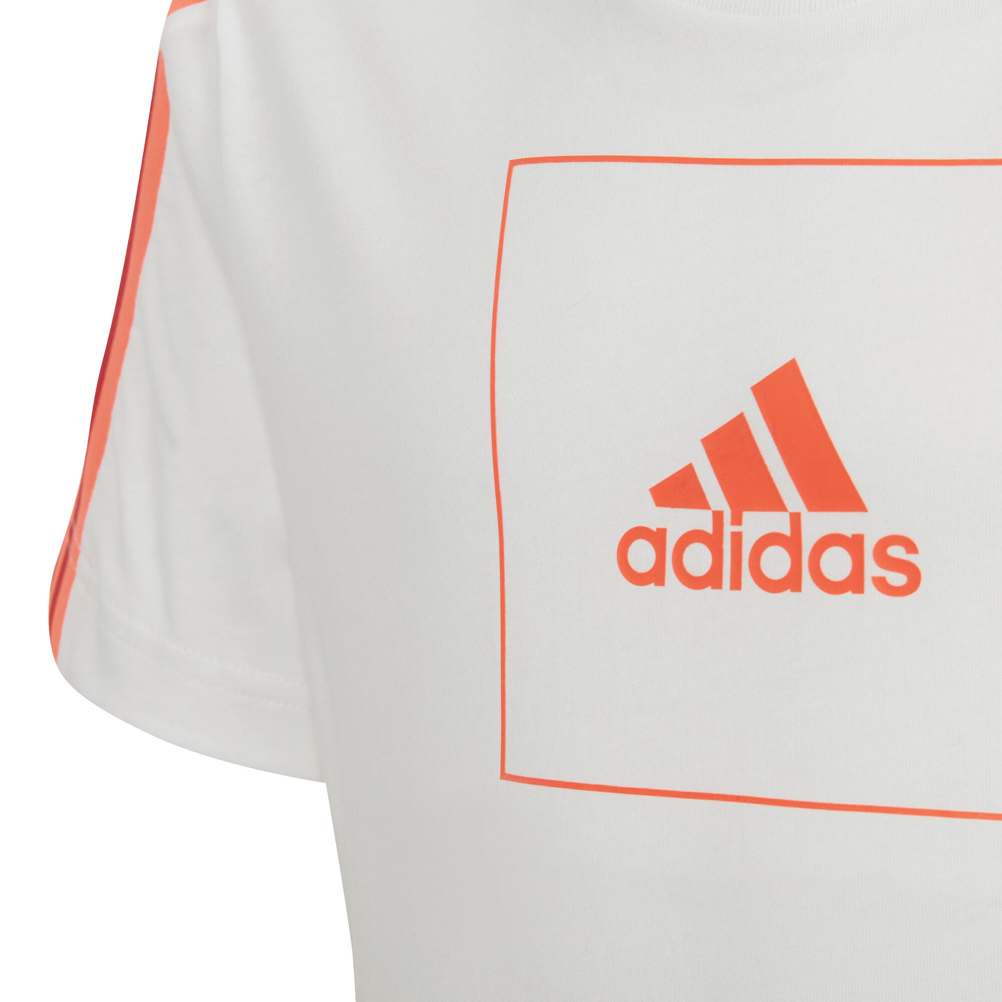 Buy adidas 3 Stripes T Shirt Boys White Orange online Tennis Point UK
