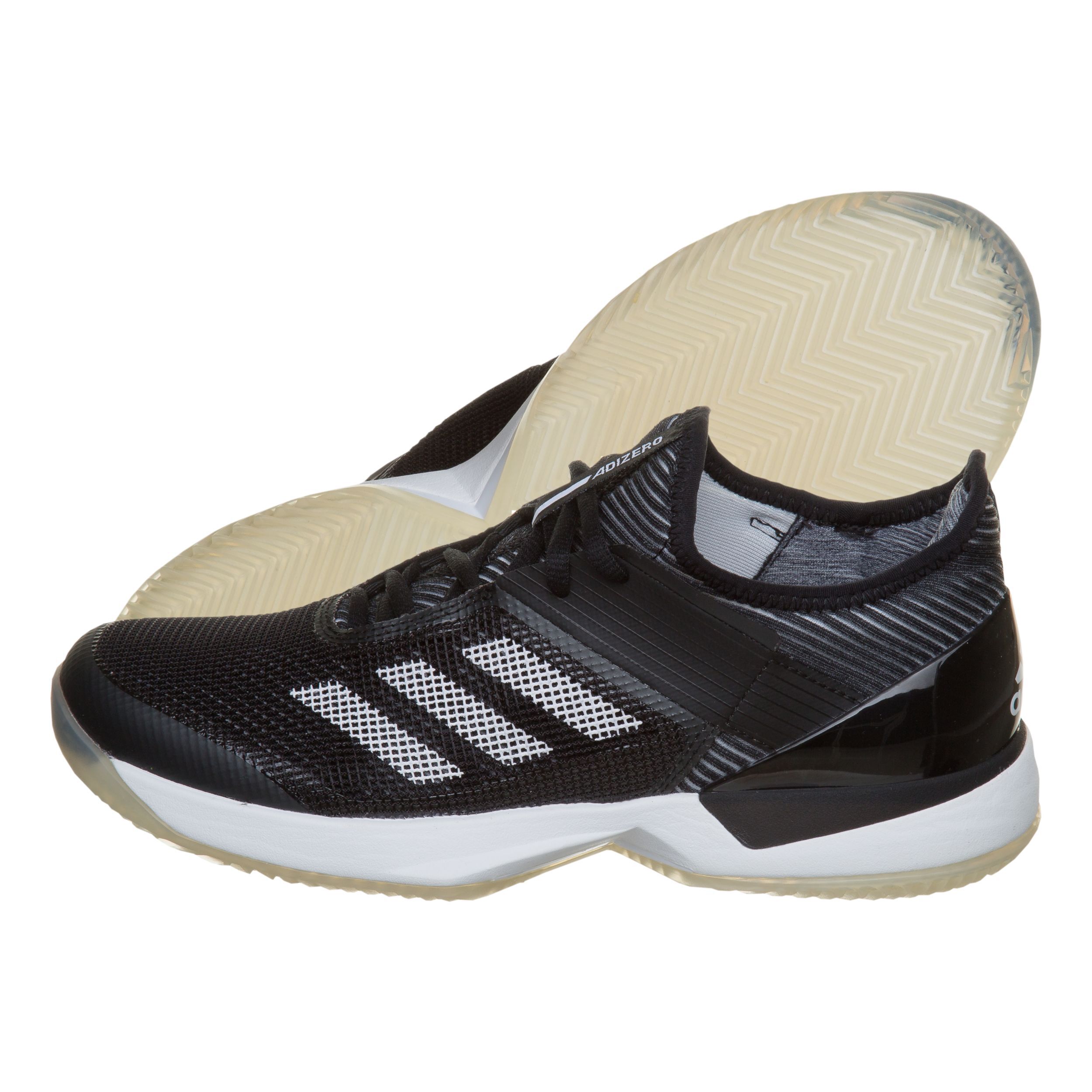 Adidas women's adizero ubersonic 3 clay hot sale tennis shoes core black and white