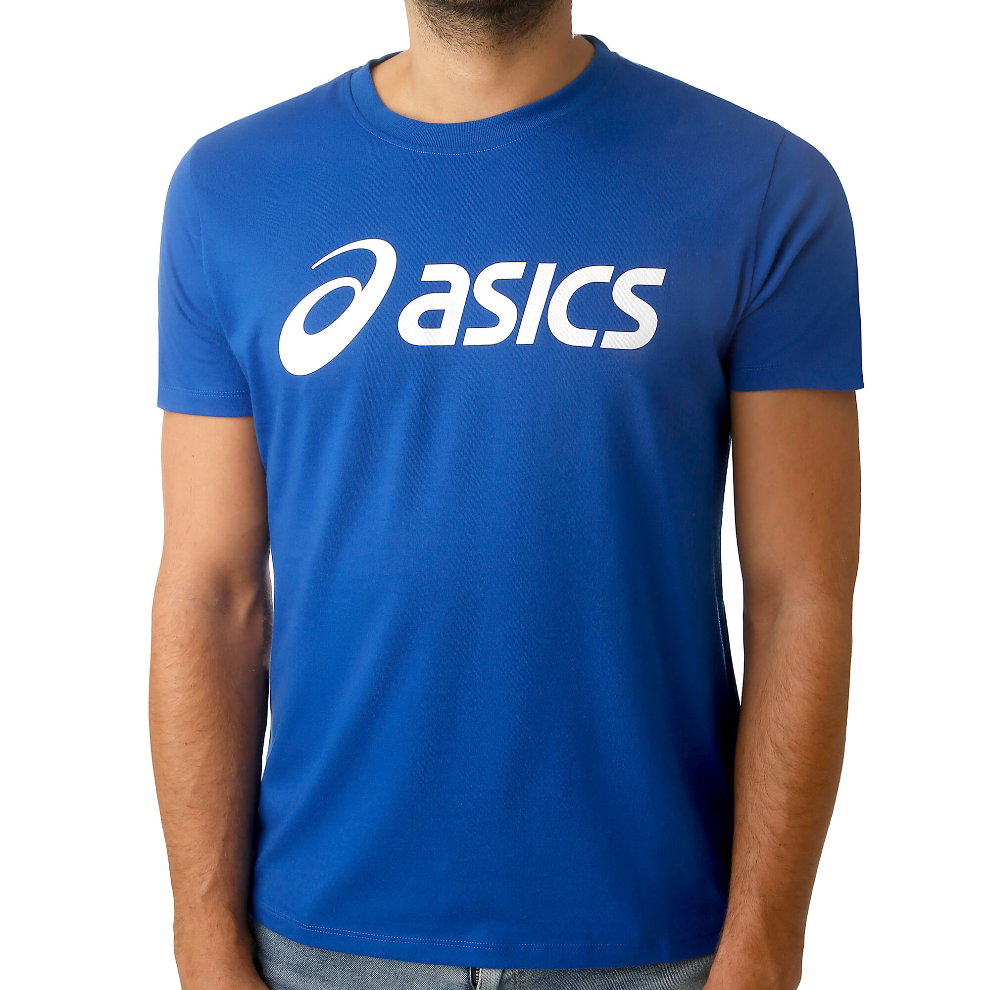 buy Asics Big Logo TShirt Men Blue, White online TennisPoint