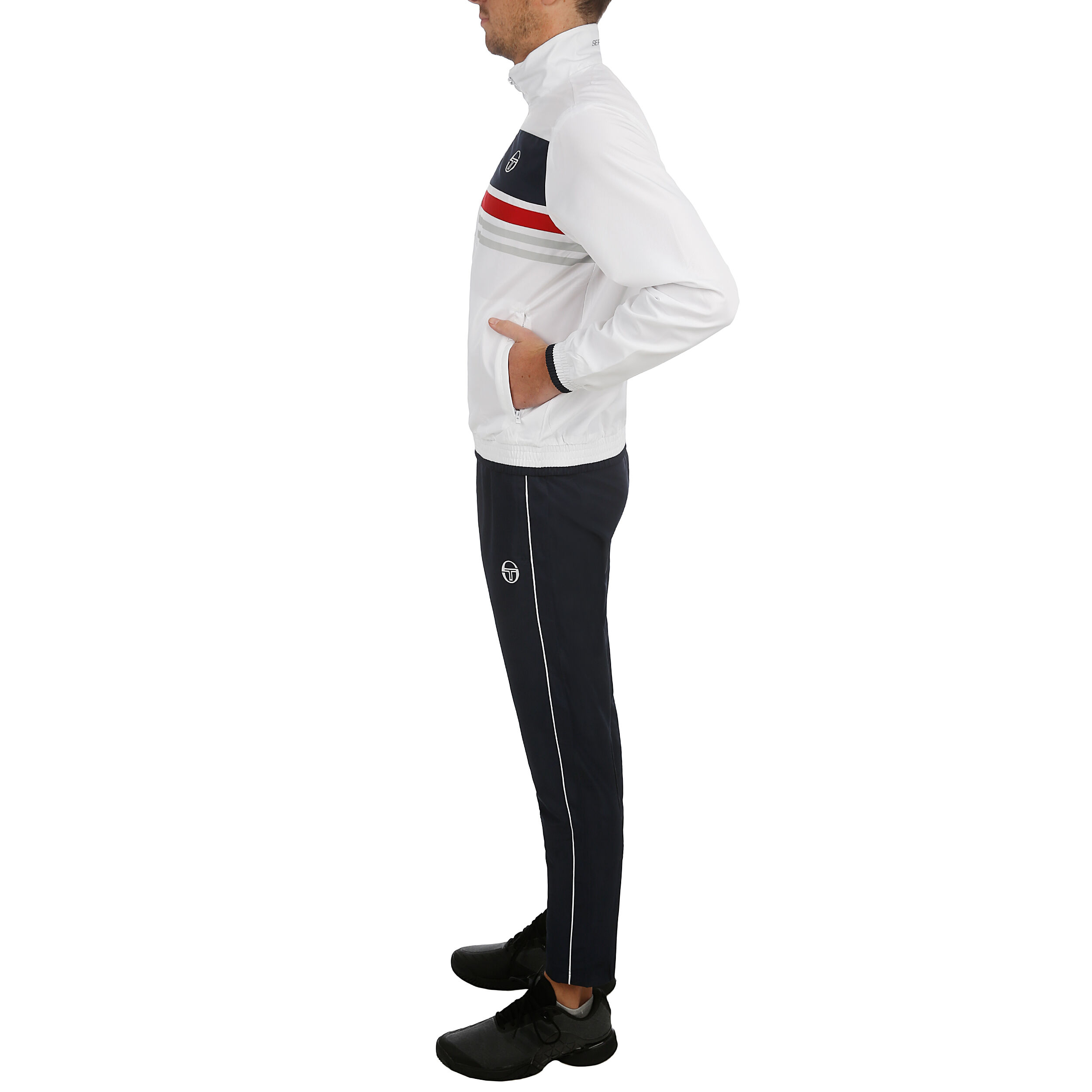Buy Sergio Tacchini Ishen Tracksuit Men Dark Blue White online Tennis Point UK