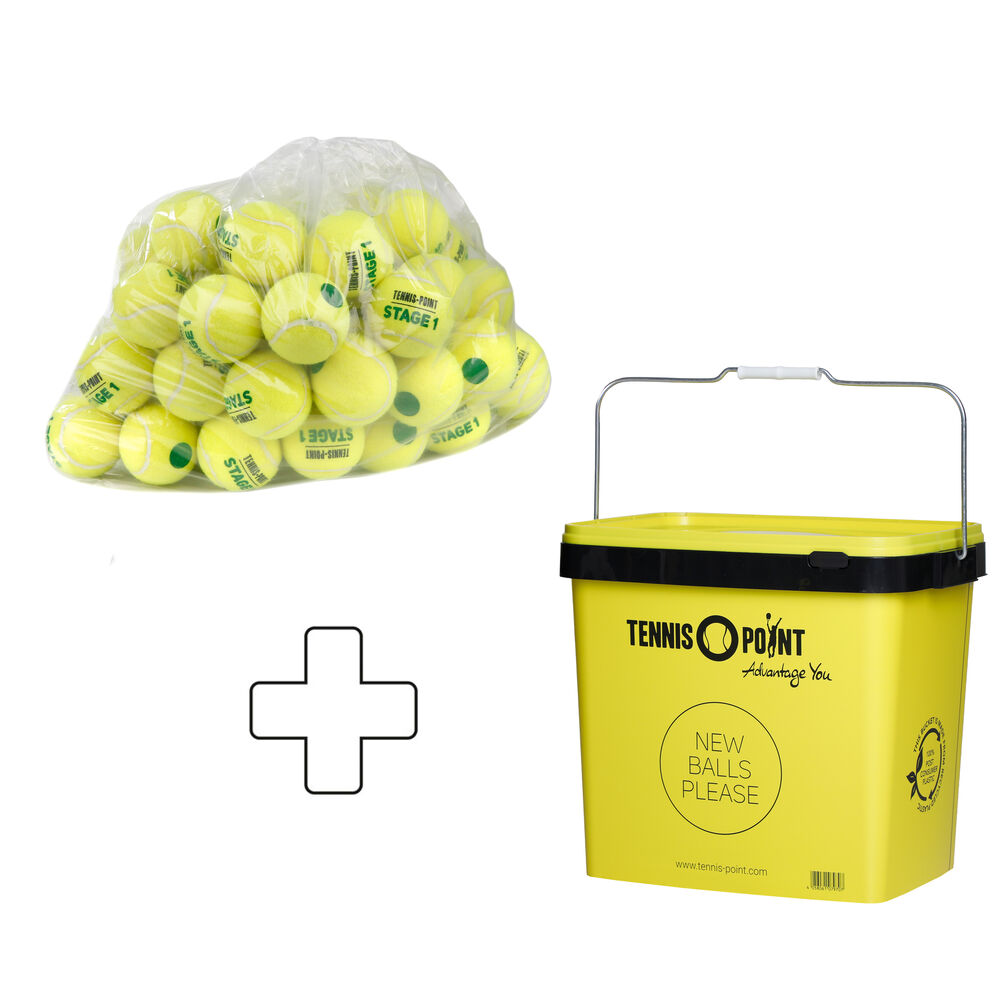 Tennis-Point 60 Pack Stage 1 plus ball bucket