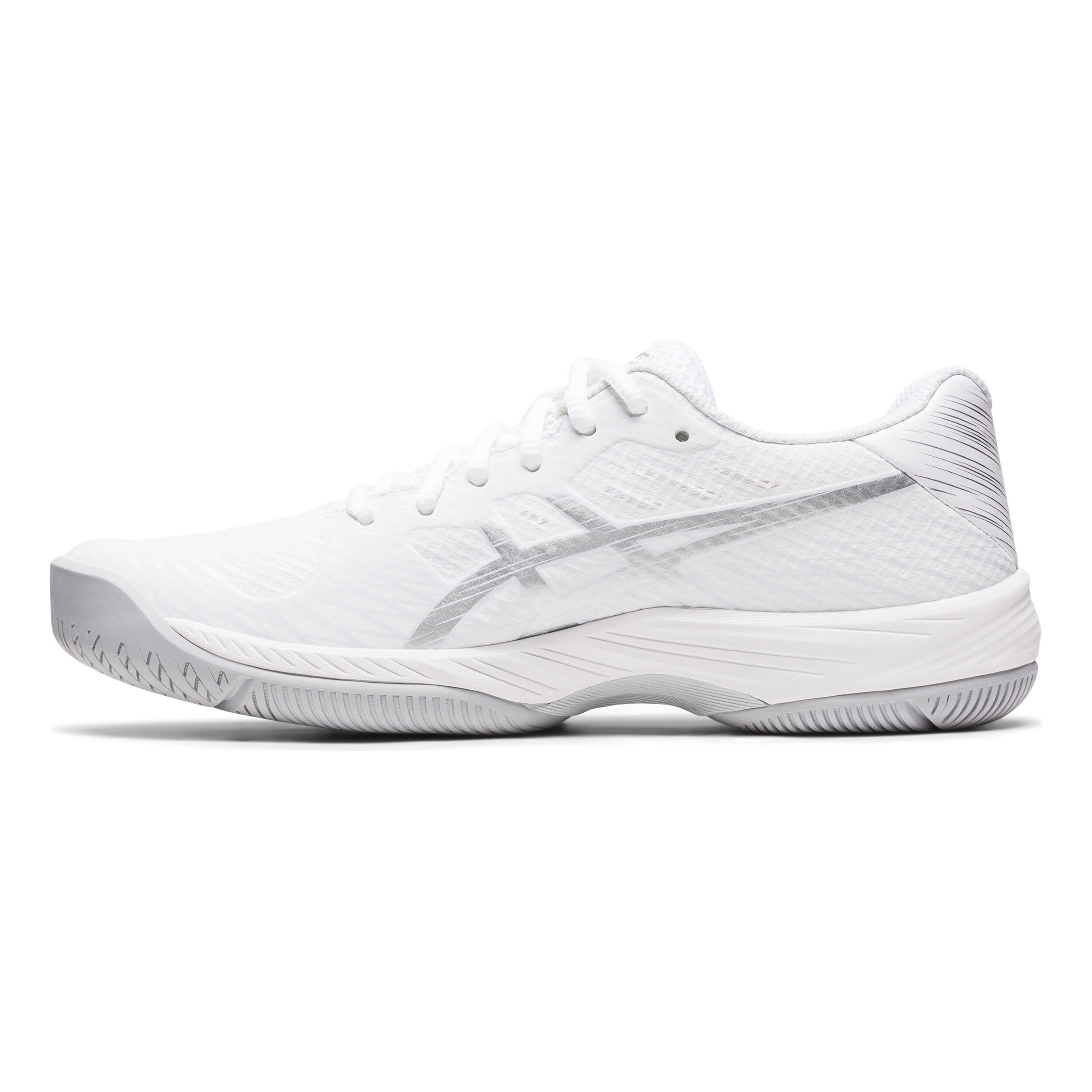 Silver tennis shoes best sale