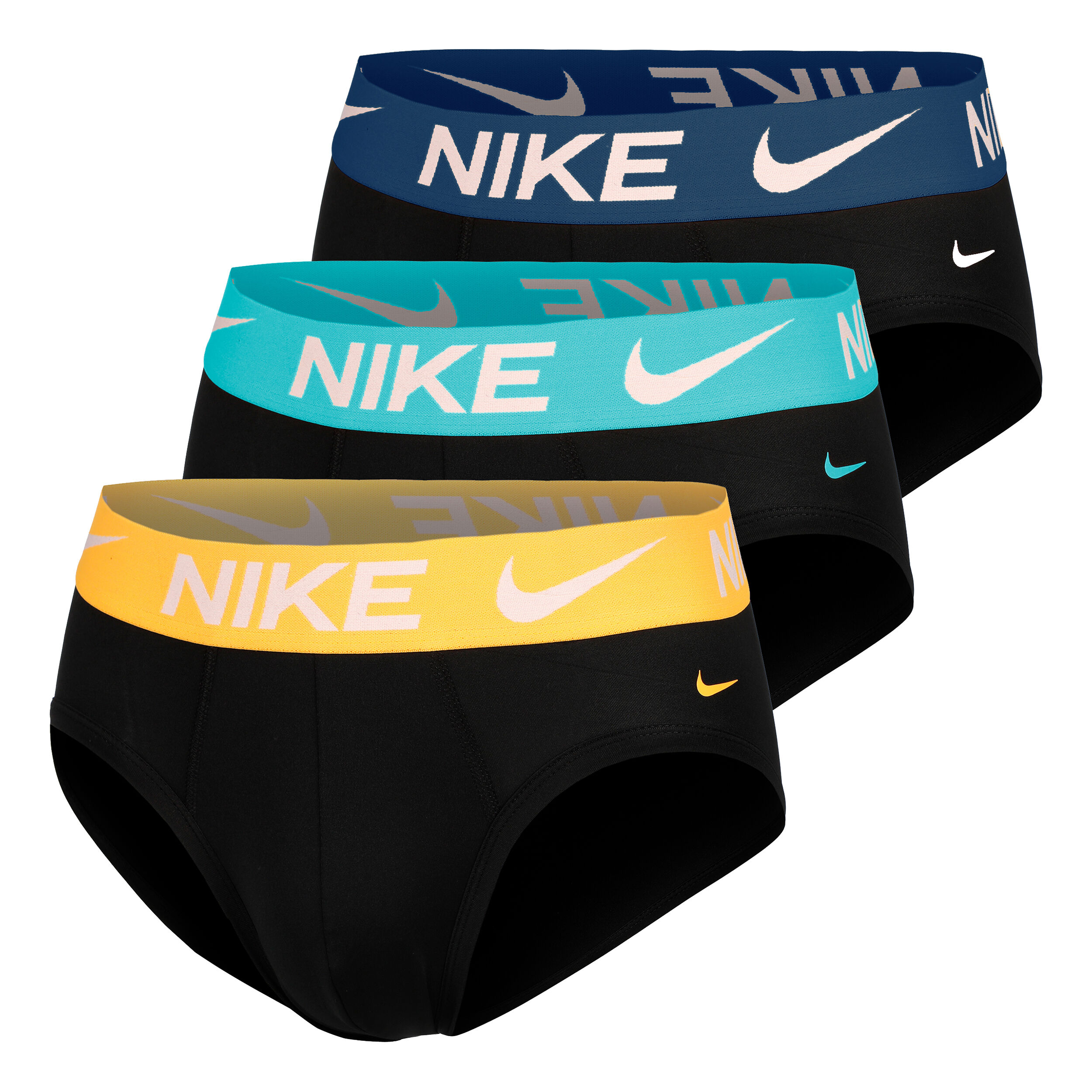 Essential Micro Hip Slip 3 Pack Men Black Multicoloured