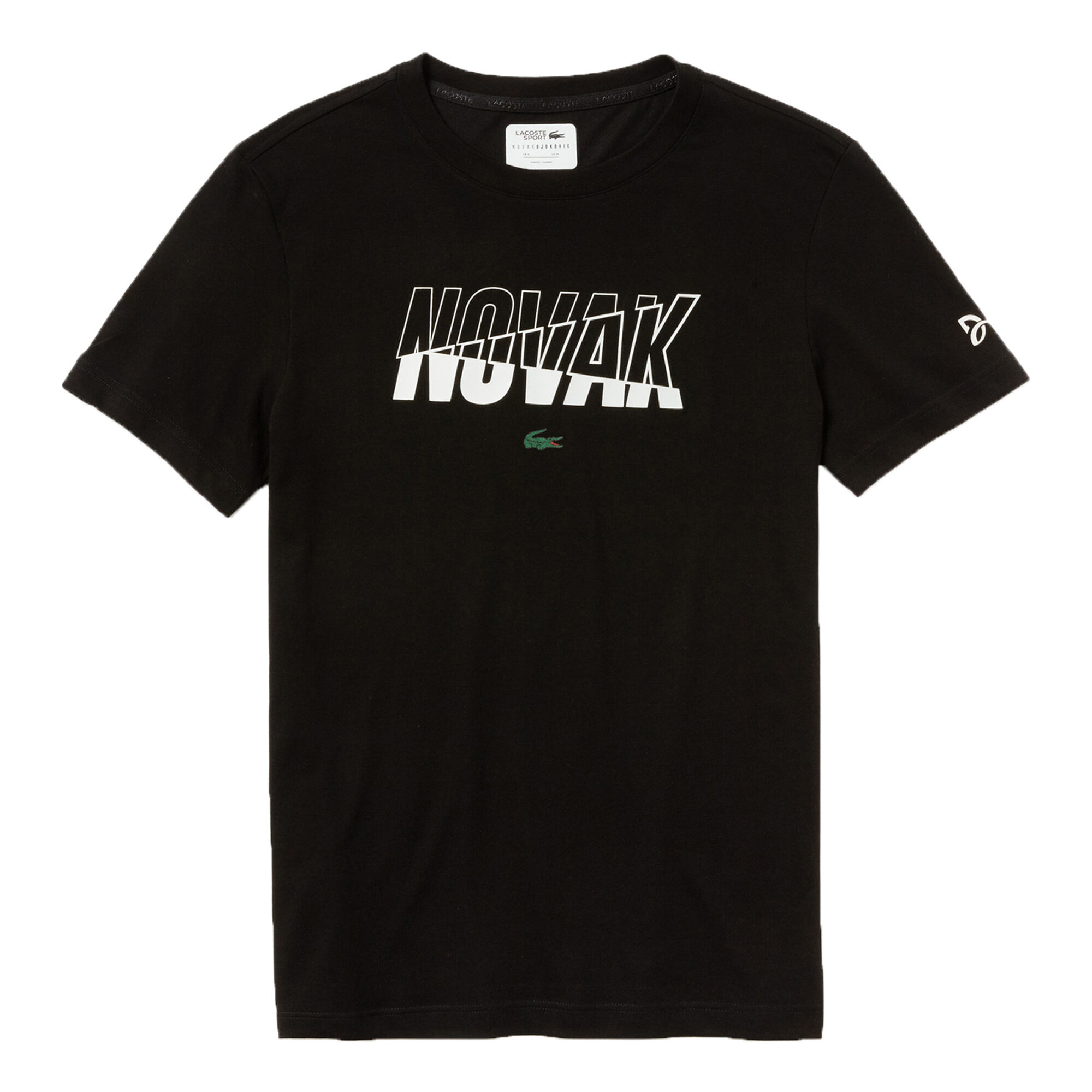 Buy Lacoste Novak Djokovic T-Shirt Men Black, White online | Tennis Point UK