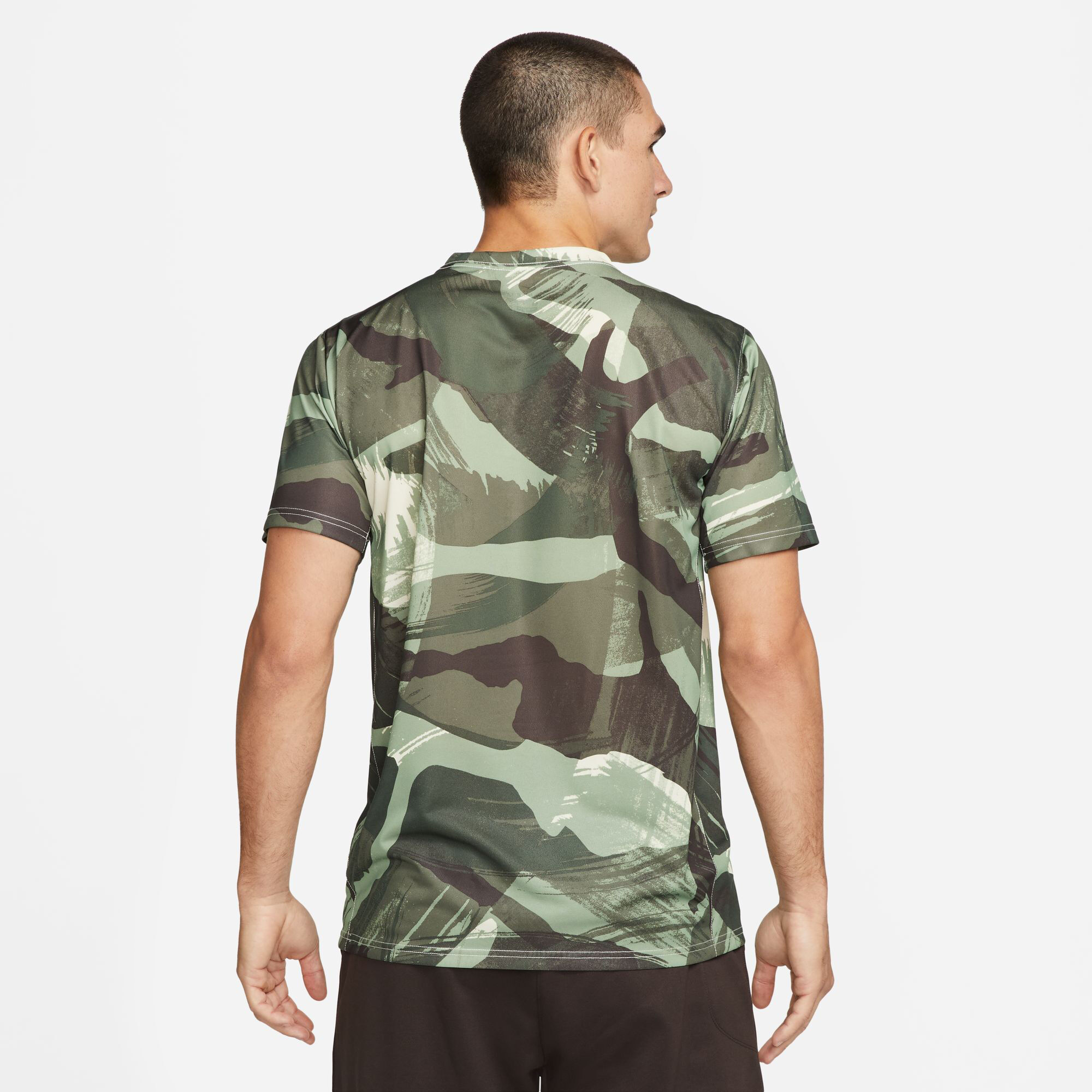 buy Nike Dri-Fit Legend Camouflage All Over Print T-Shirt Men - Olive ...