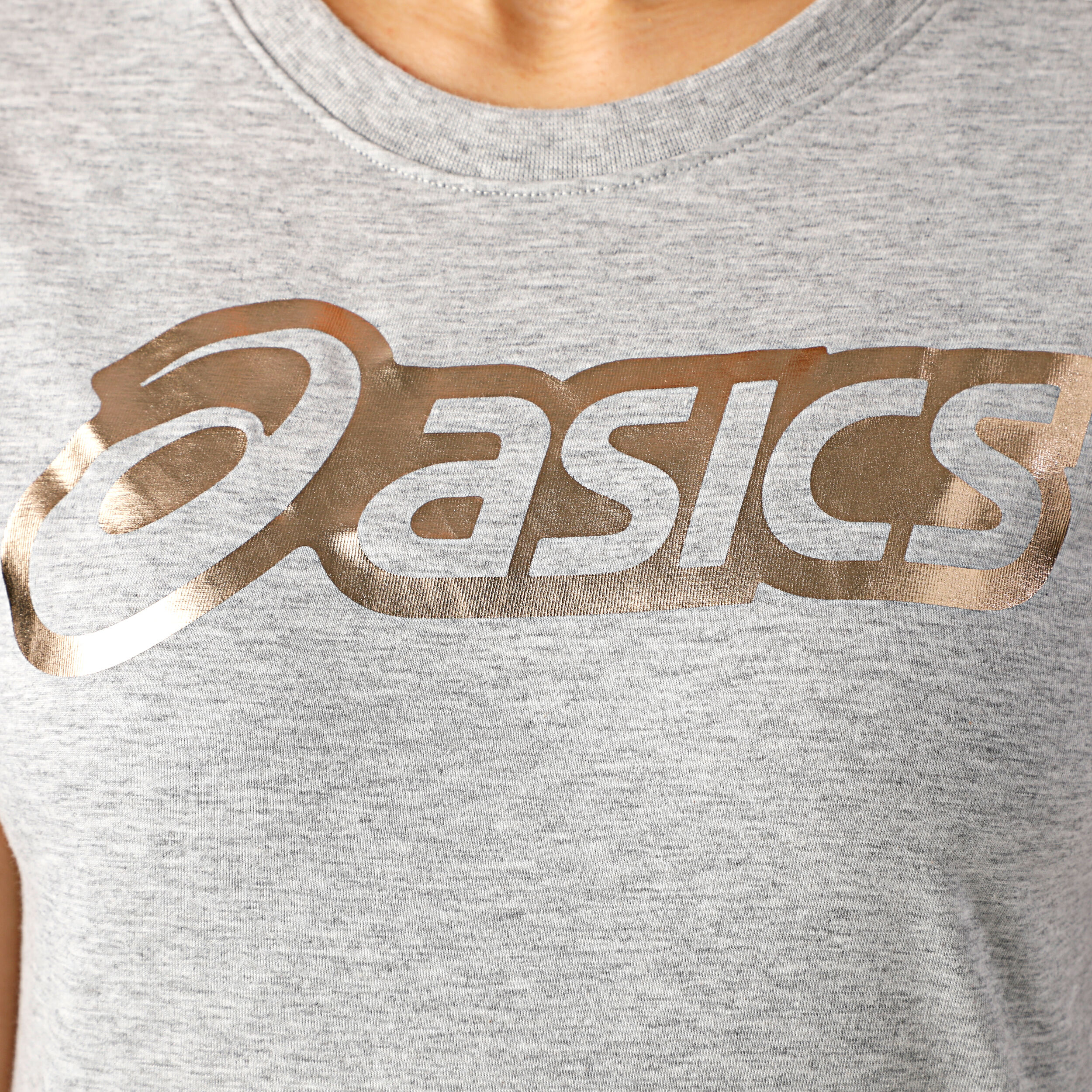Buy ASICS Logo Graphic T Shirt Women Grey Gold online Tennis