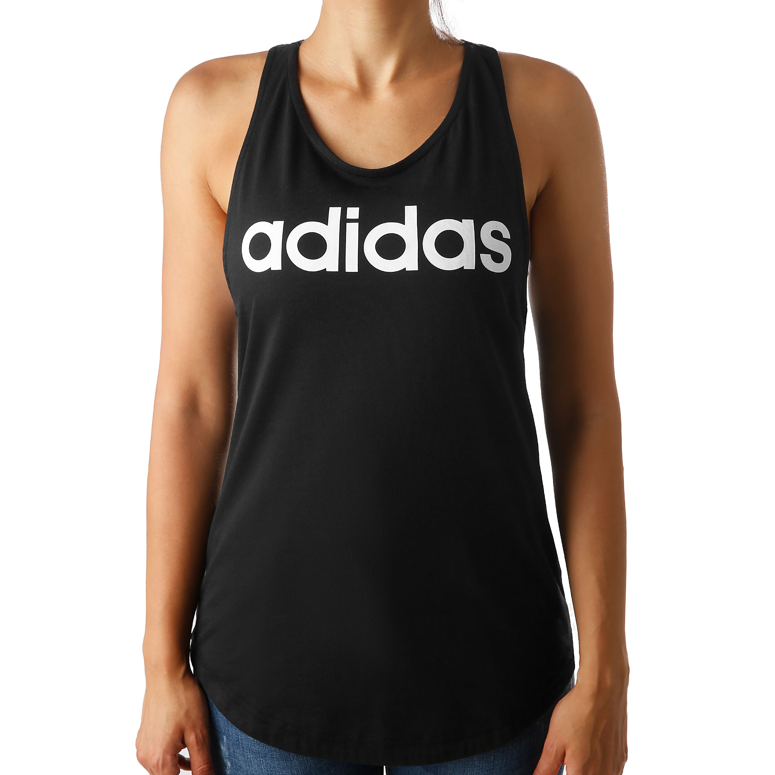 Adidas linear loose tank top clearance