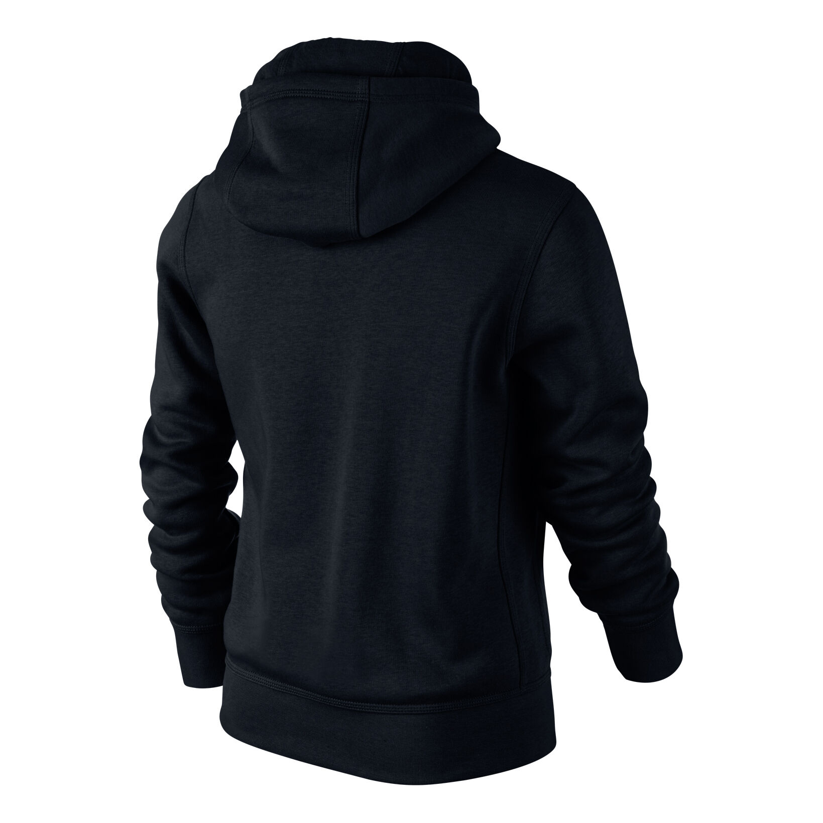 YA76 Brushed Fleece Hoody Boys Black White