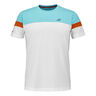 Crew Neck T-Shirt Men - white, orange