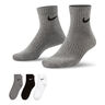 Everyday Lightweight Tennis socks 3 Pack Unisex - grey, black