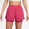 Dri-Fit One Mid Rise 2in1 3in Shorts Women - berry, silver