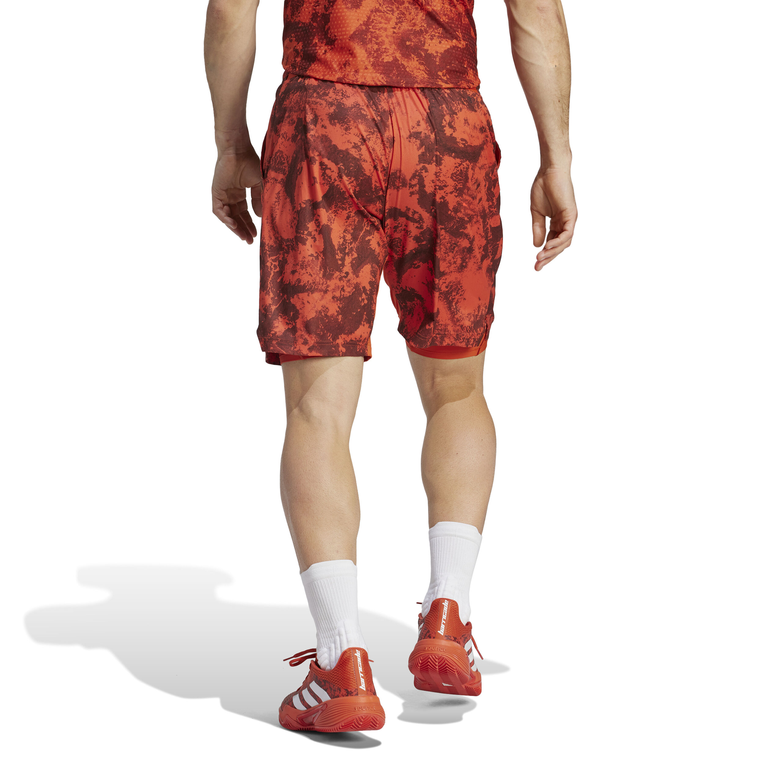 Mens orange on sale adidas shorts