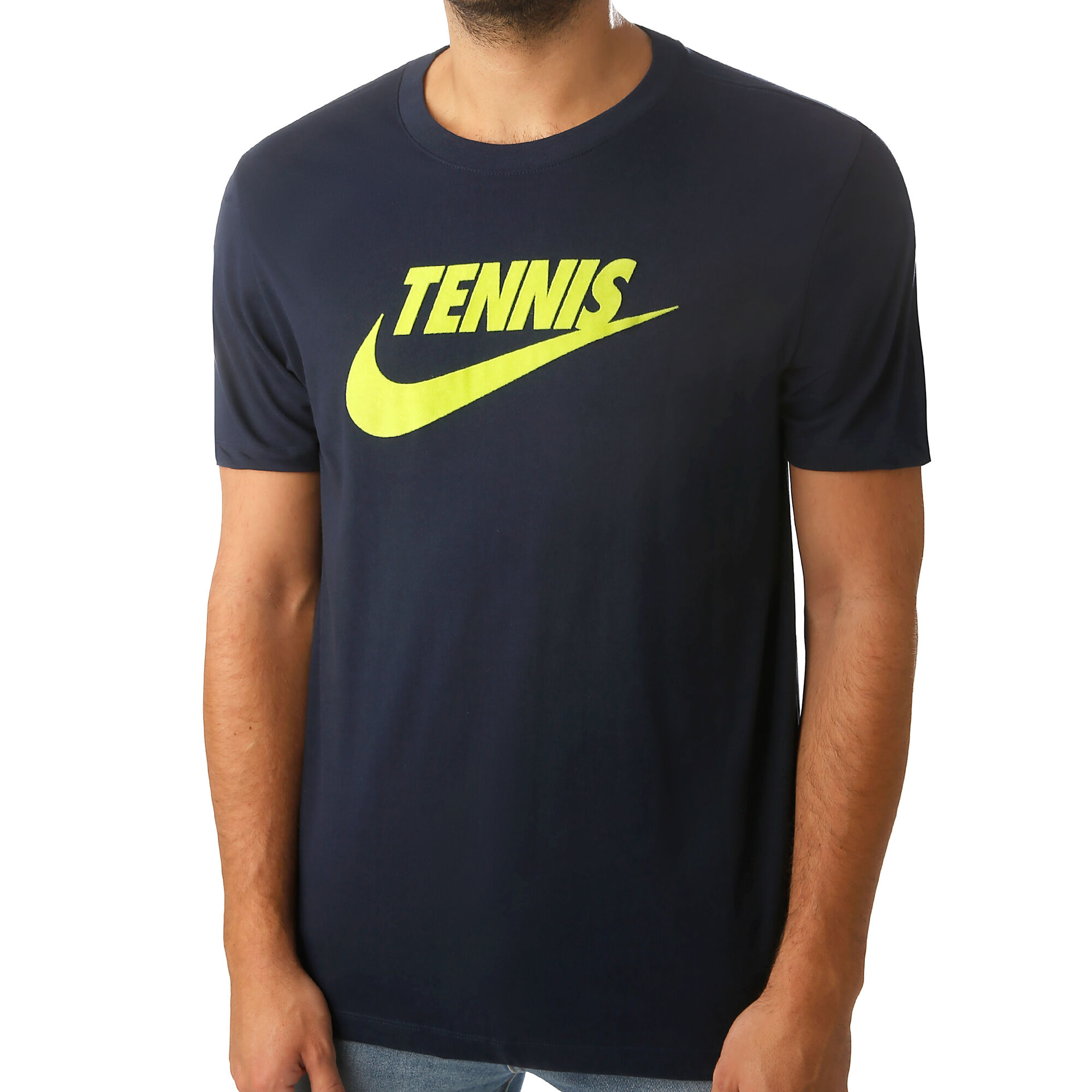buy Nike Court Dri-Fit Graphic T-Shirt Men - Dark Blue, Neon Yellow ...